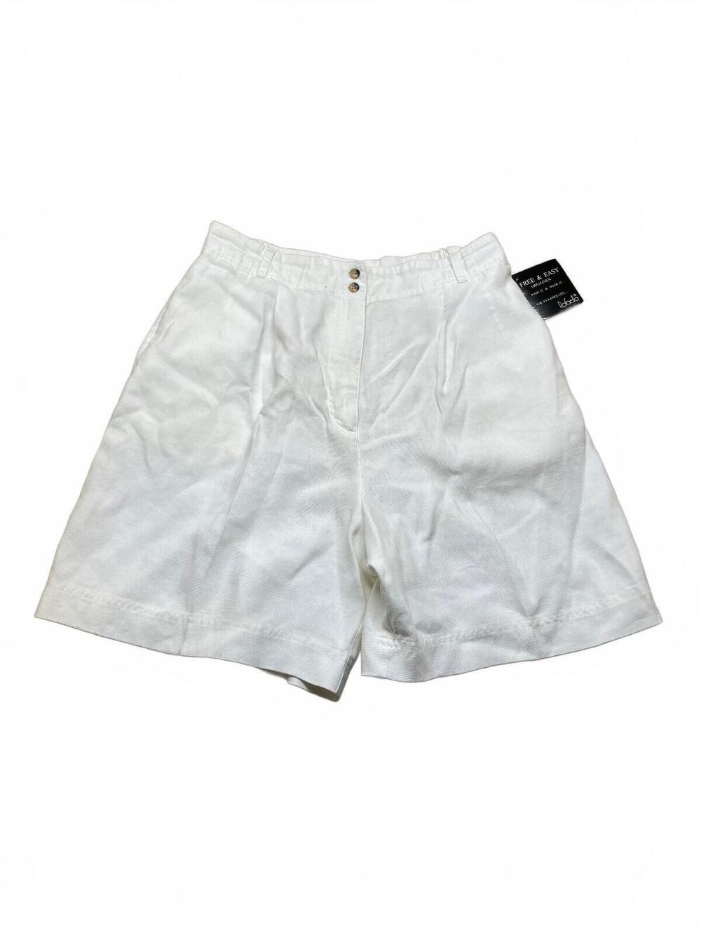 Vintage Rafaella Women's White Linen Shorts Size 12 New with Tags